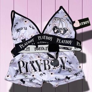 Playboy Lavender and Black Intimate Apparel
